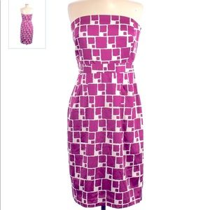 Banana Republic Geo Print Tube Dress Purple